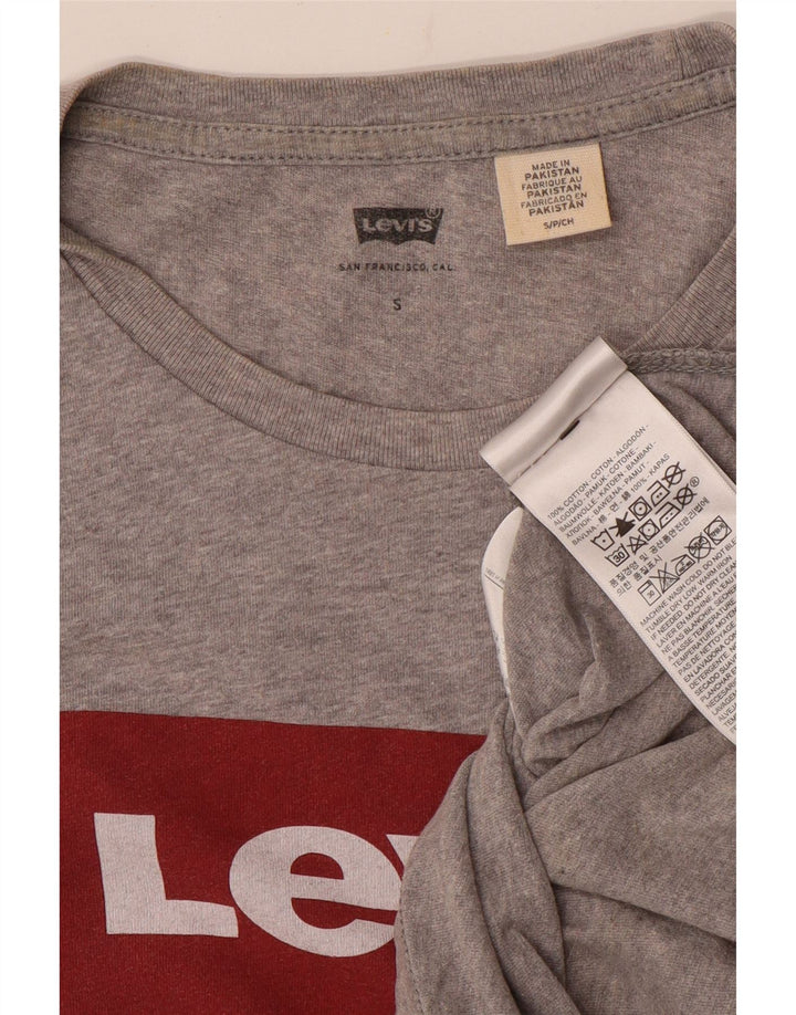 Camiseta gráfica masculina Levi's Top pequeno algodão cinza