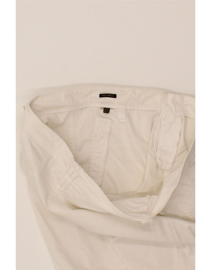 MASSIMO DUTTI Womens Slim Chino Trousers EU 42 Large W34 L28 White Vintage Massimo Dutti and Second-Hand Massimo Dutti from Messina Hembry 