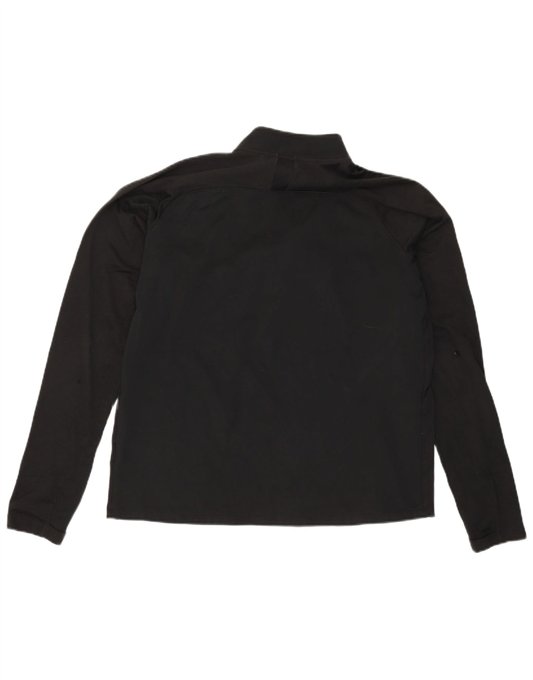 Pulôver masculino Nike Dri Fit com gola e zíper, top grande de poliéster preto