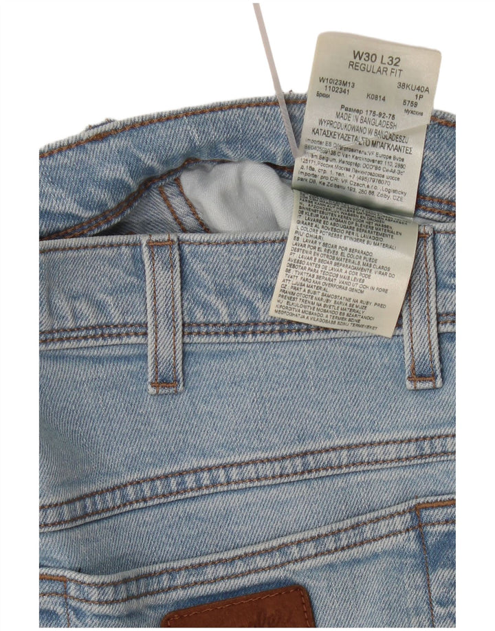 Wrangler feminino regular fit jeans reto W30 L32 algodão azul