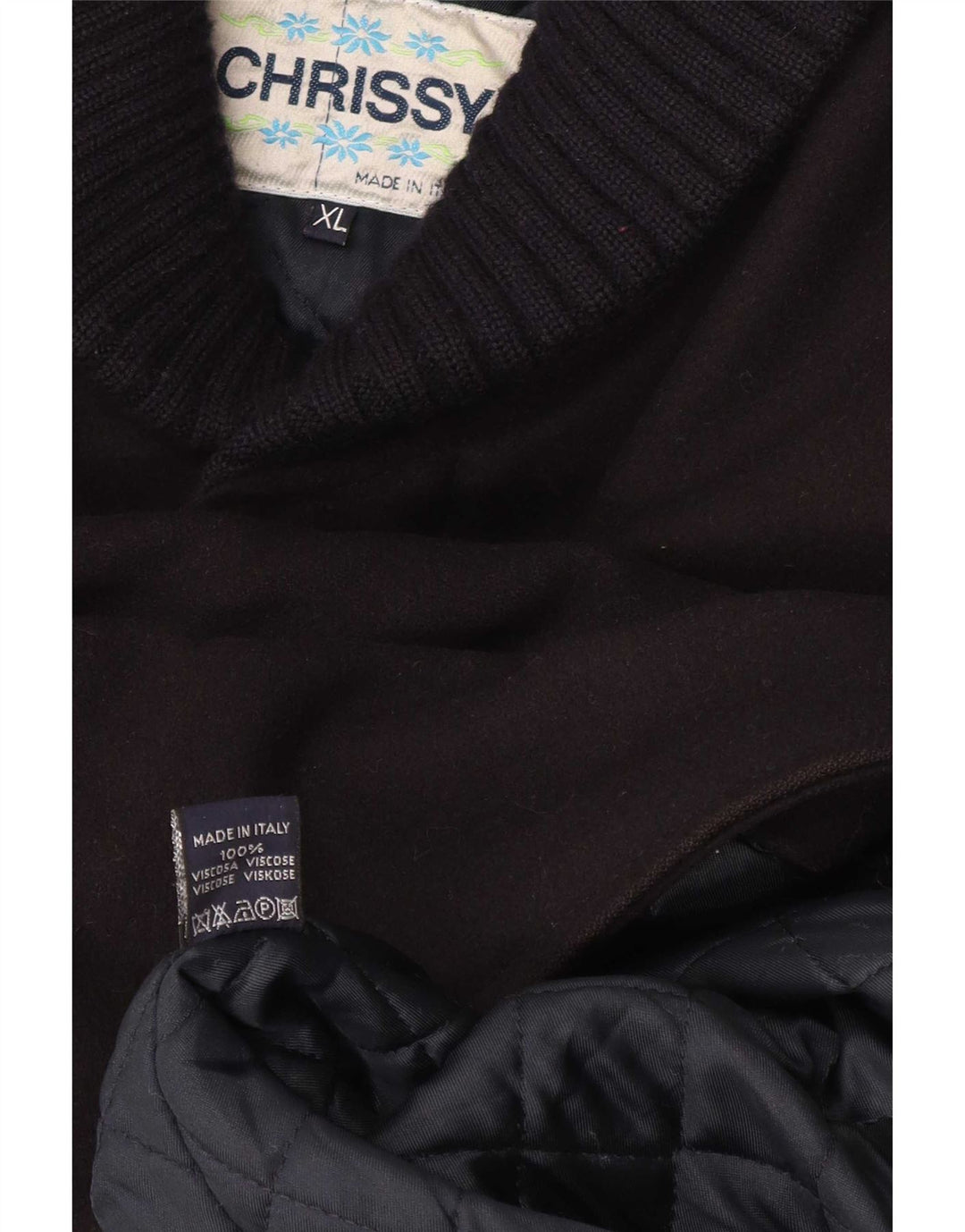 Sobretudo masculino vintage UK 42 XL preto viscose