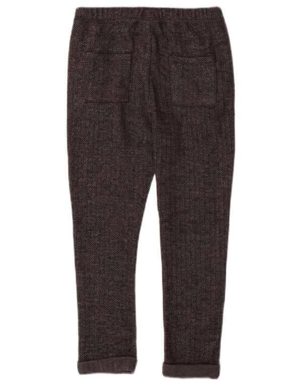 ZARA Calças chino slim para meninas 7-8 anos W22 L18 cinza espinha de peixe