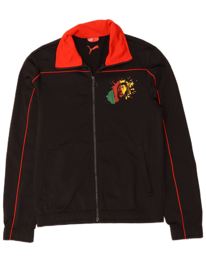 Jaqueta Puma Mens Graphic Tracksuit Top Médio Poliéster Preto