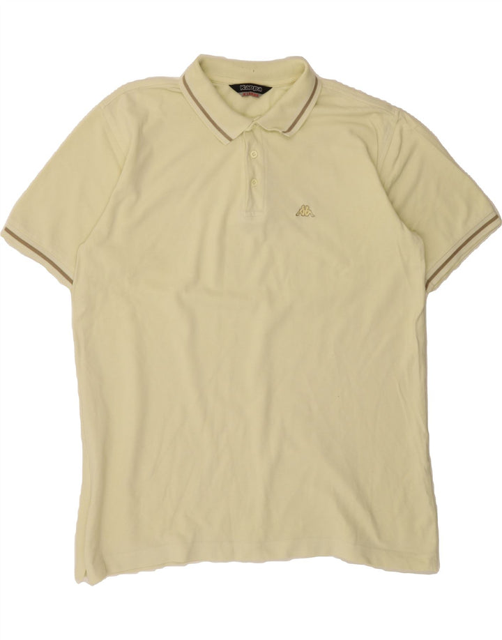 KAPPA Mens Polo Shirt XL Yellow Cotton Vintage Kappa and Second-Hand Kappa from Messina Hembry 