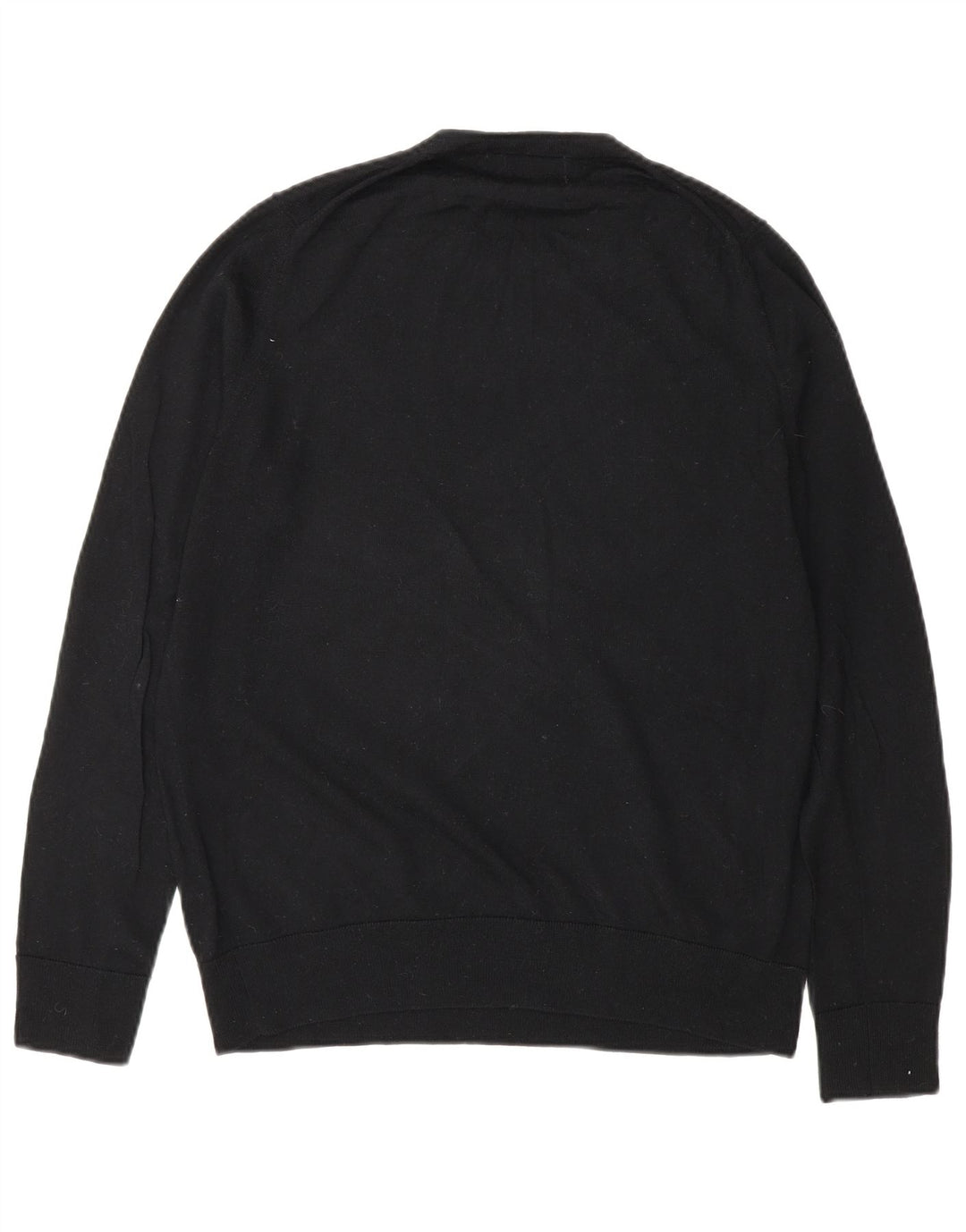 Suéter feminino Marks & Spencer com gola redonda Reino Unido 12 lã preta média