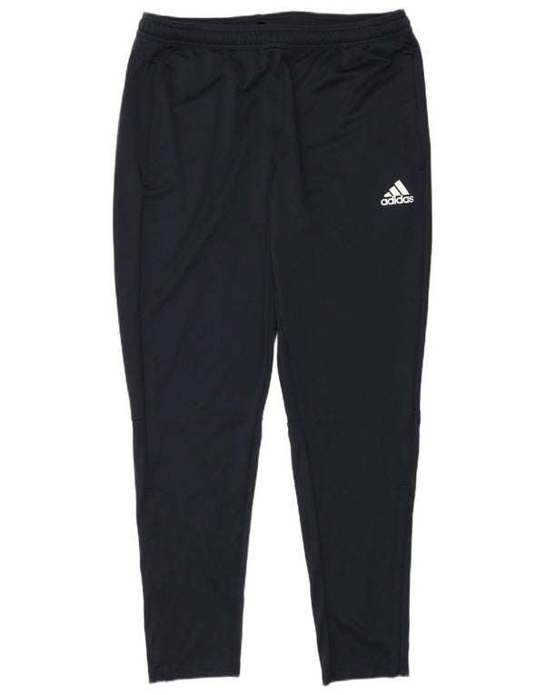 Calça de treino masculina Adidas UK 48/50 XL azul marinho poliéster esportivo