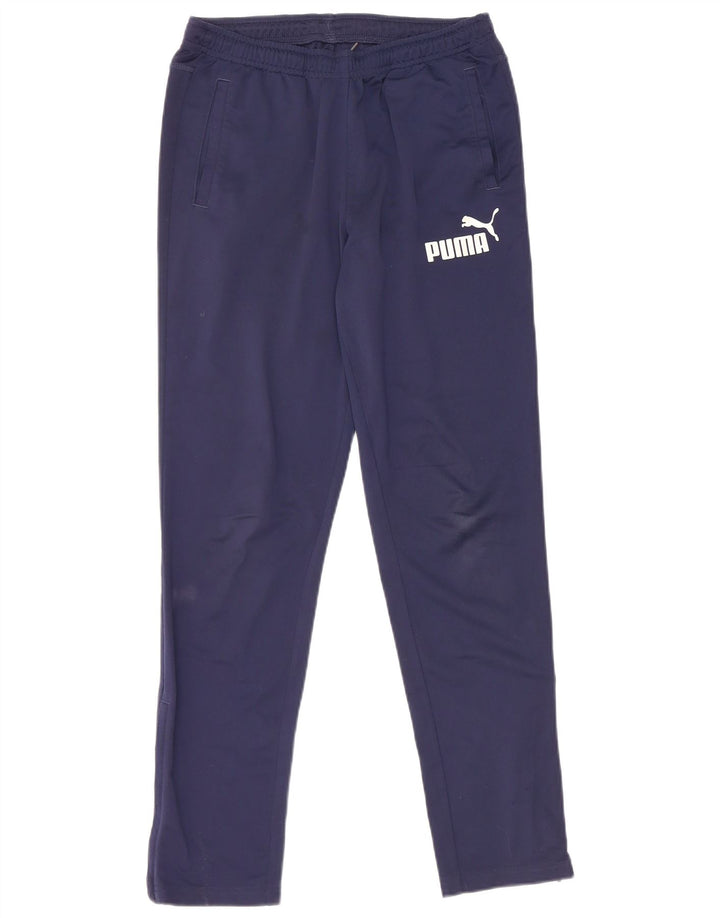 Calças de treino gráfico PUMA Boys 13-14 anos azul marinho