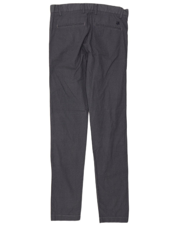 Harmont & Blaine Mens Slim Chino Calças IT 44 XS W27 L32 Algodão Azul