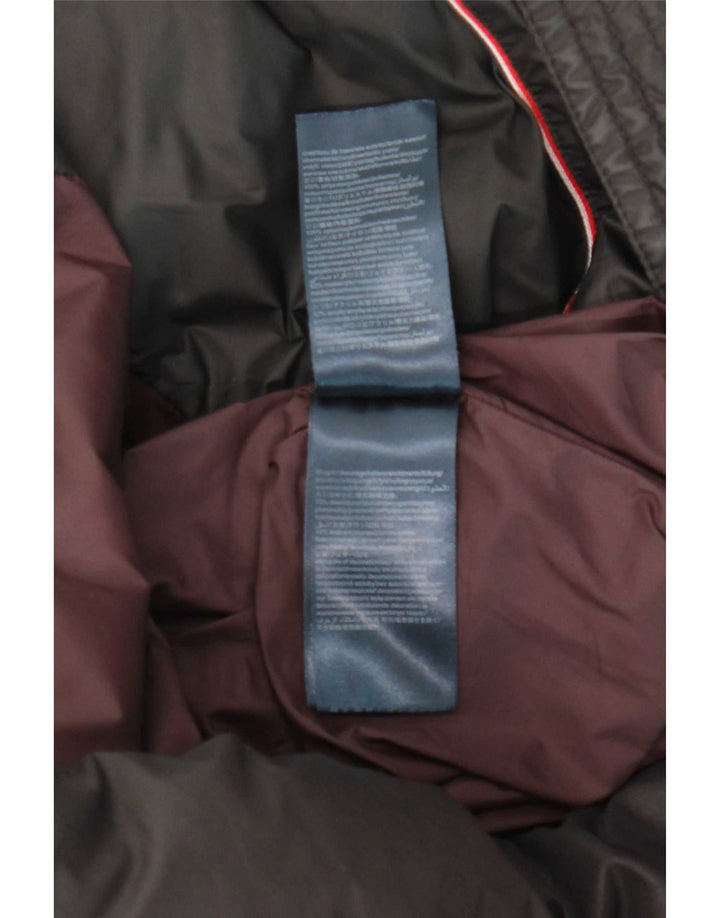 Casaco acolchoado feminino Tommy Hilfiger UK 12 poliéster preto médio