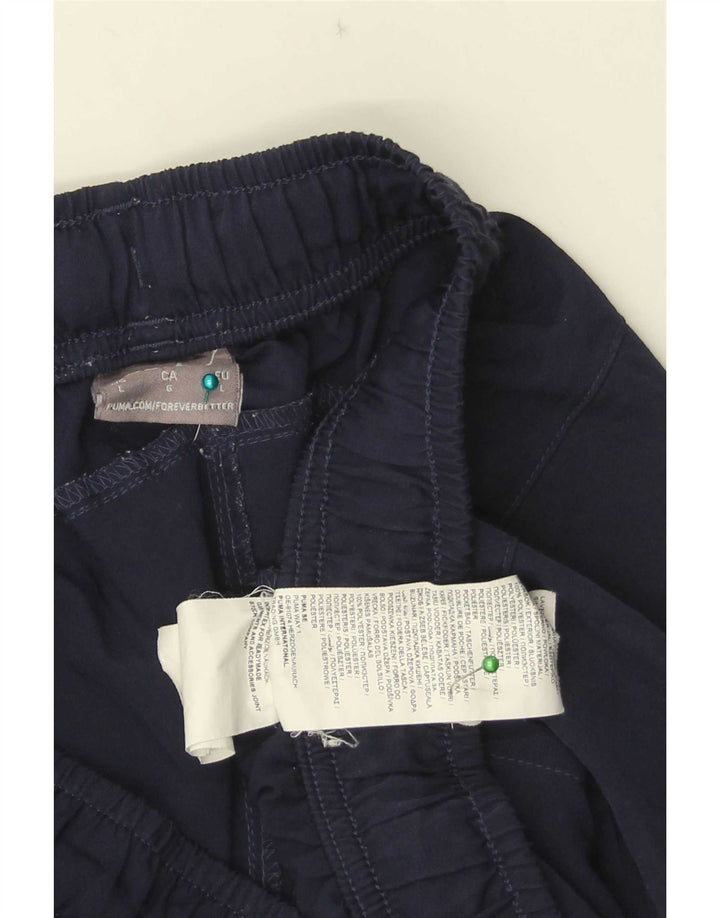 Shorts esportivos masculinos Puma grandes poliéster azul marinho