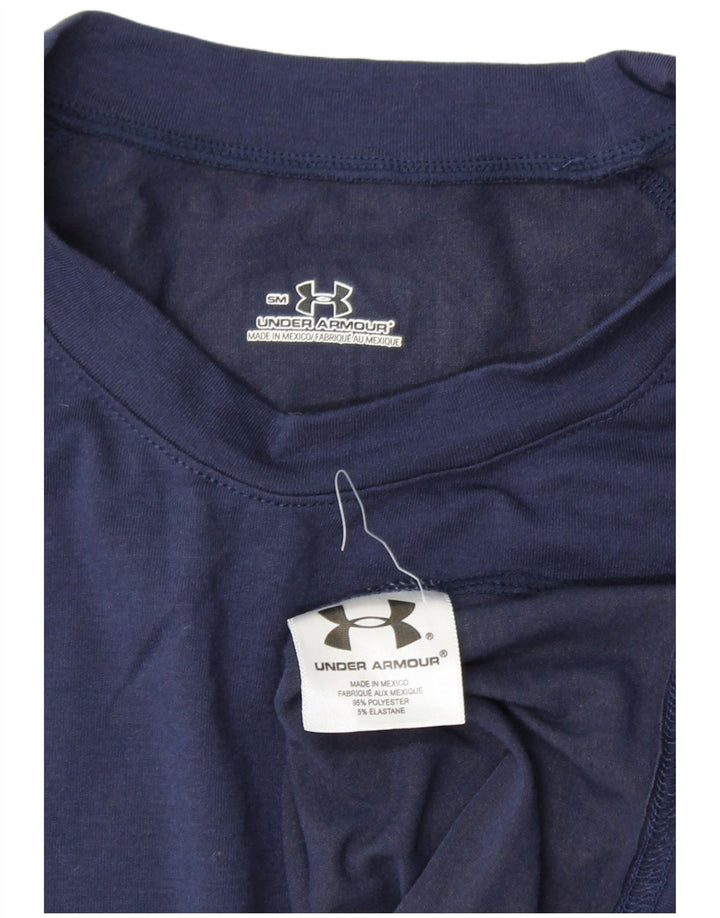 Camiseta masculina UNDER ARMOUR pequena poliéster azul marinho