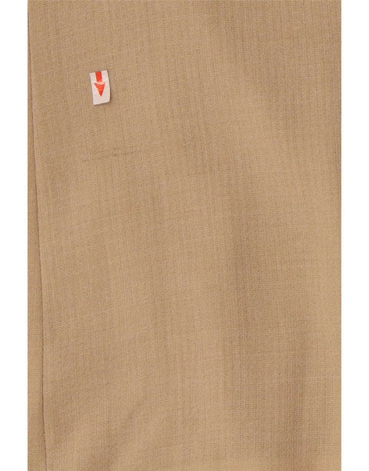 Jaqueta blazer feminina Perte by Krizia com 1 botão Reino Unido 16 grande bege viscose