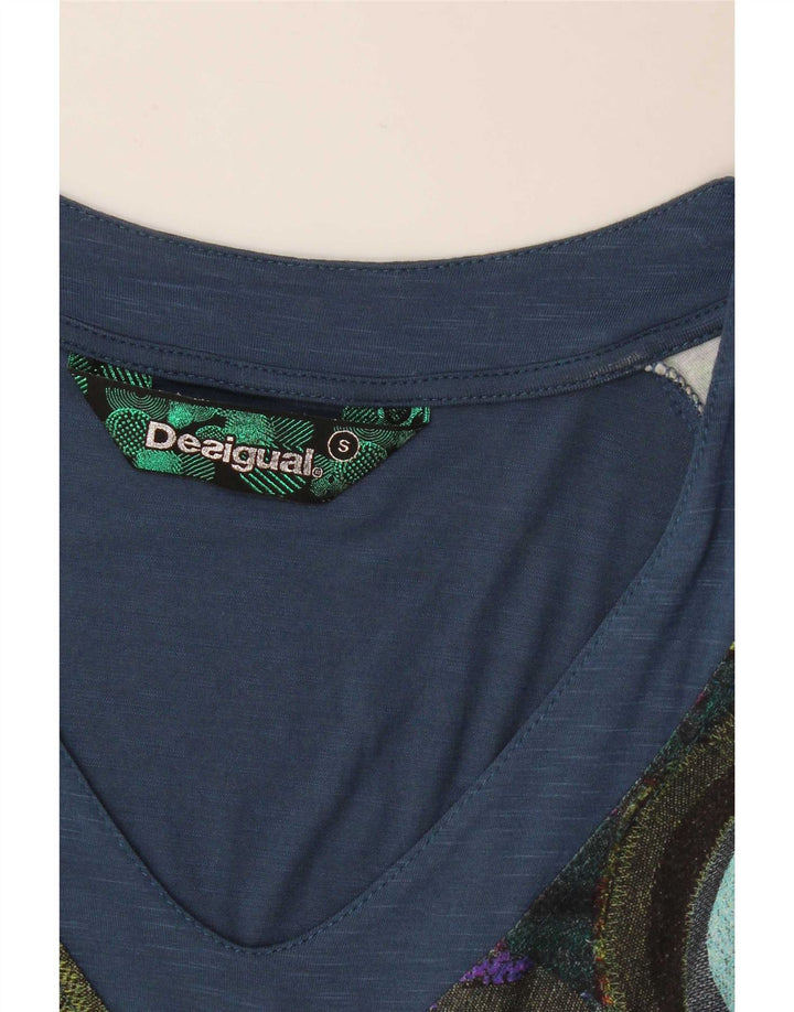 Vestido bainha feminino Desigual UK 10 pequeno multicolorido geométrico