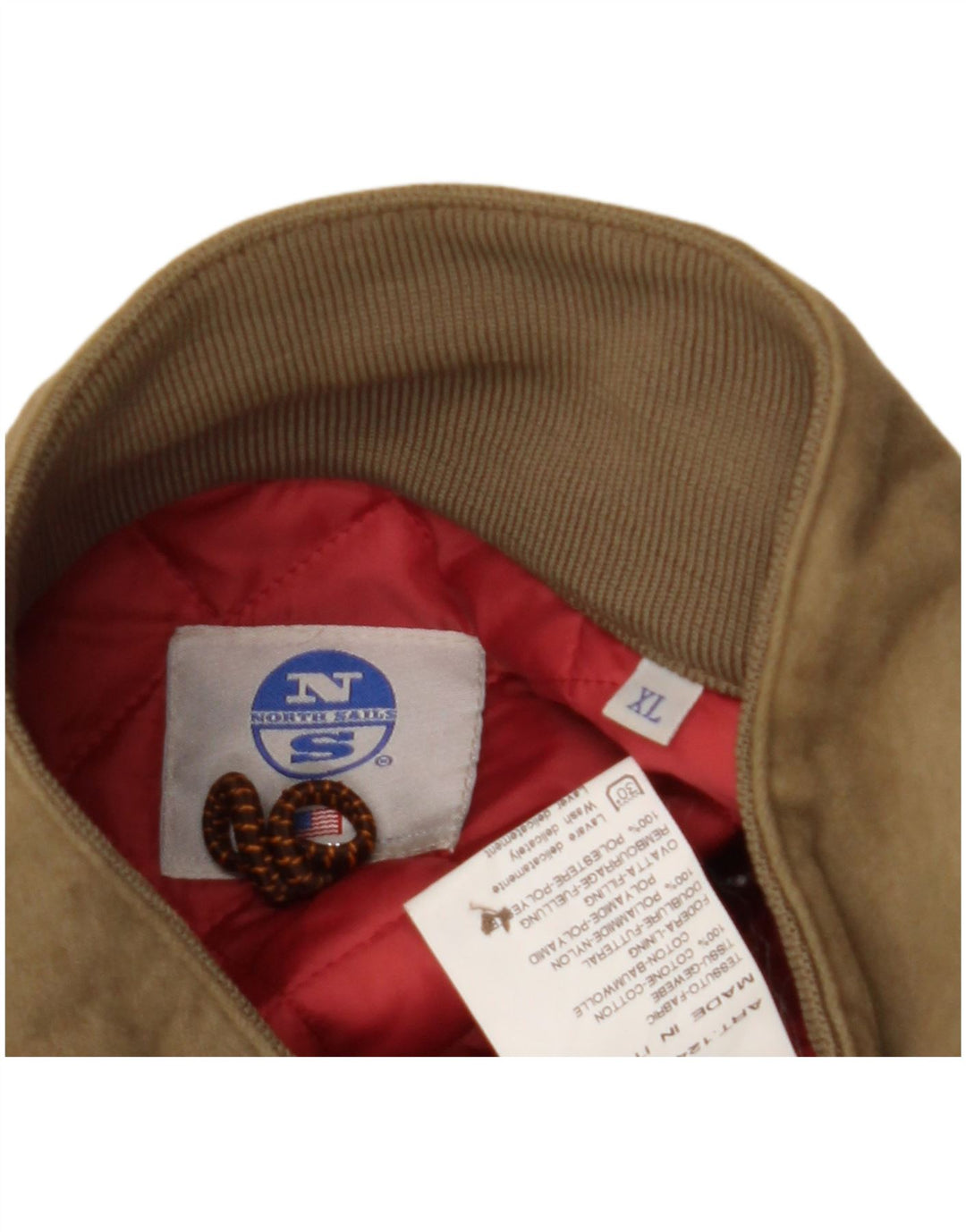 Jaqueta bomber masculina North Sails UK 42 XL algodão marrom