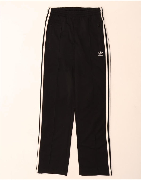 Calças de treino femininas Adidas UK 8 pequenas poliéster preto