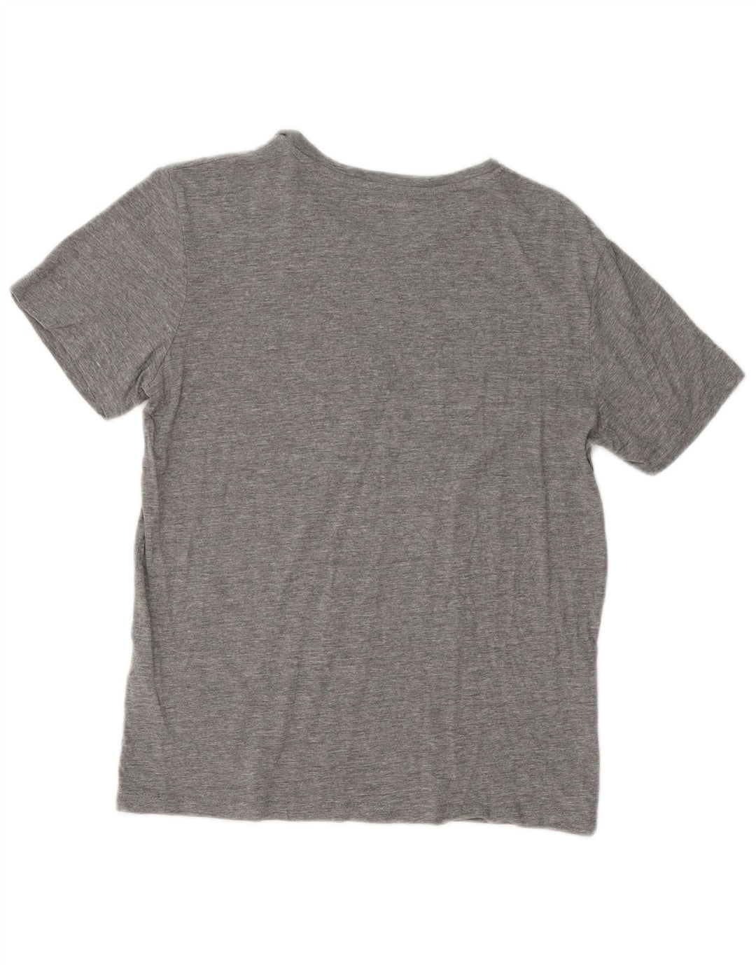 Camiseta masculina gráfica Jack & Jones Top algodão manchado cinza médio