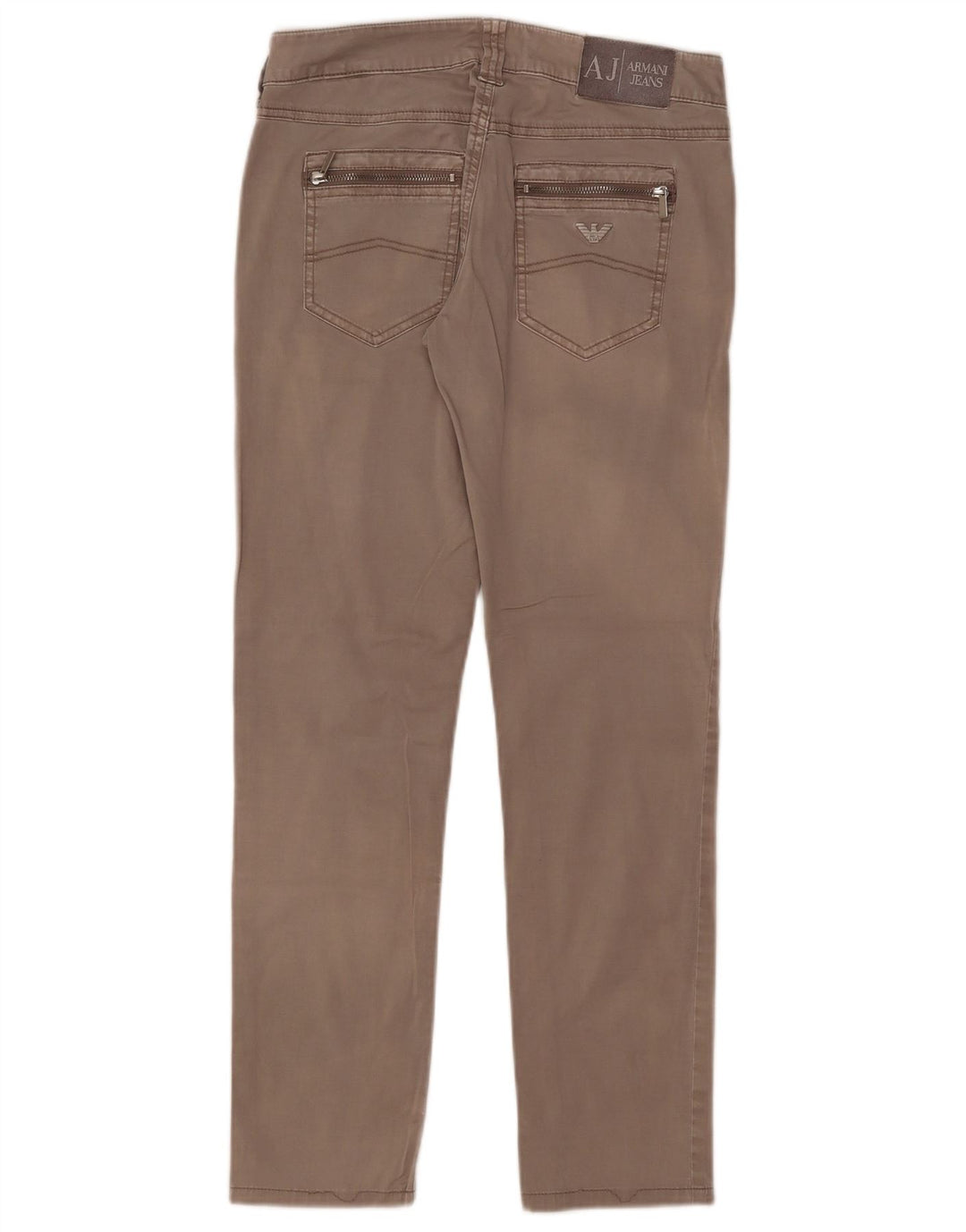 Calça feminina casual slim Armani W27 L28 cinza