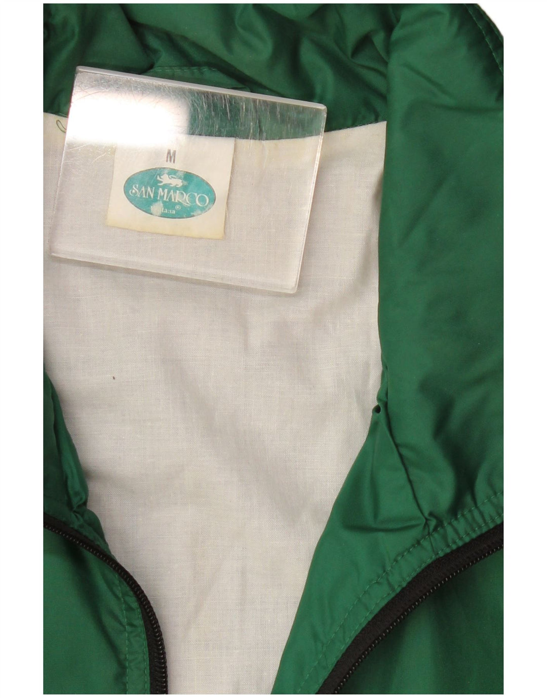 Jaqueta masculina San Marco com capuz e moletom verde médio Colourblock