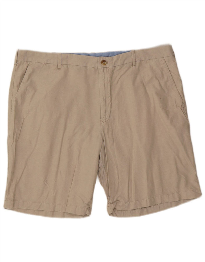 Izod Mens Chino Shorts W42 2XL Algodão Bege