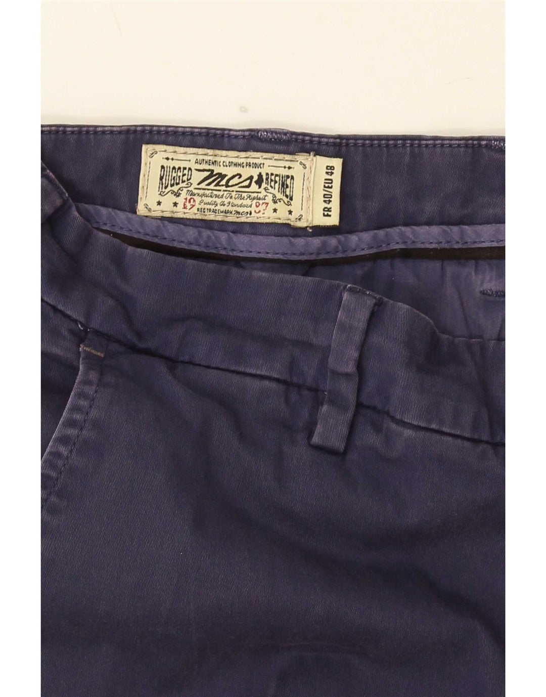 Calça Chino Masculina Marlboro Classics EU 48 Médio W32 L34 Azul Marinho