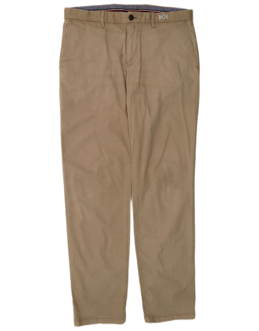 Calça Chino Masculina TOMMY HILFIGER W36 L34 Algodão Bege
