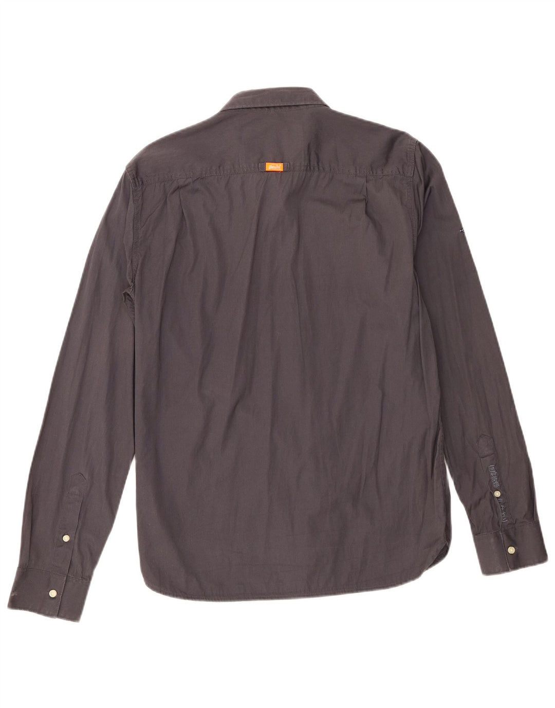 Camisa masculina Superdry grande algodão cinza