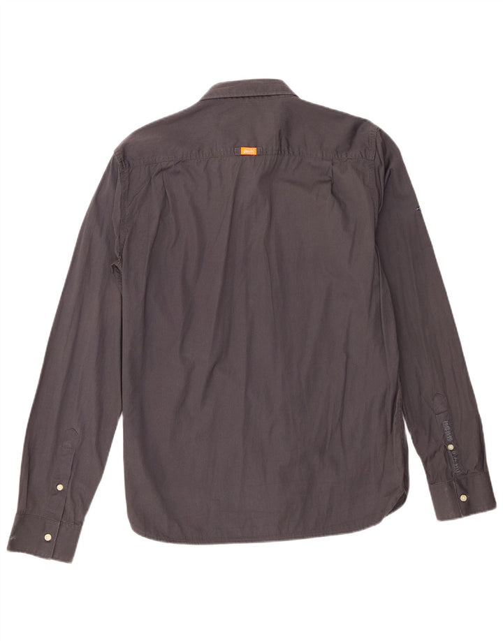 Camisa masculina Superdry grande algodão cinza