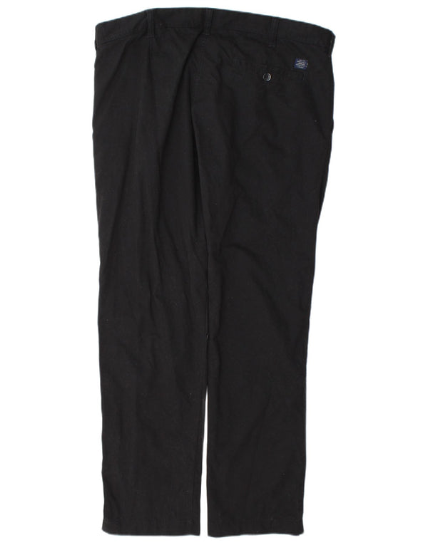 Calça chino reta masculina Marks & Spencer W38 L31 algodão preto