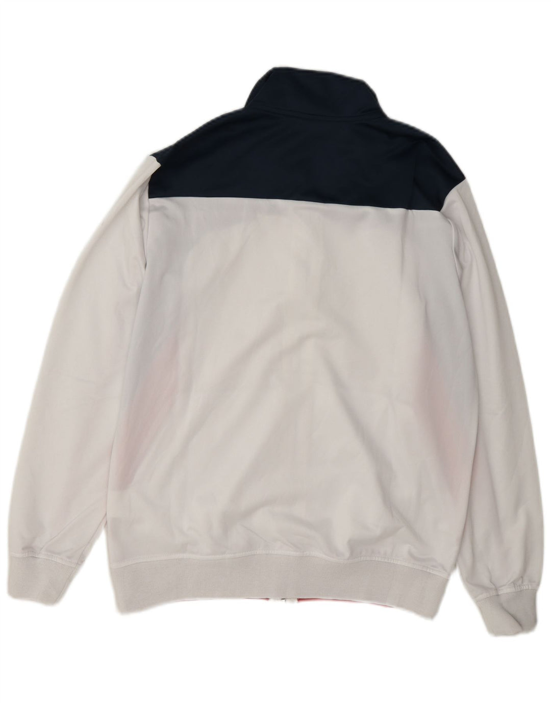 Asics Mens Tracksuit Top Jacket Pequeno Branco Colourblock Poliéster