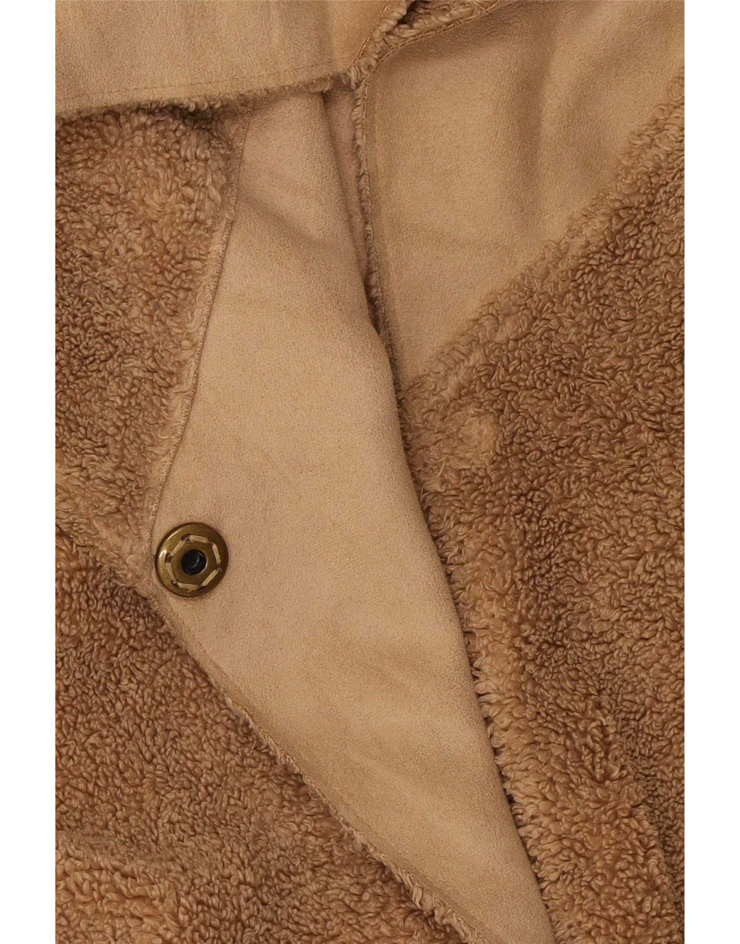 Sobretudo feminino Marks & Spencer Teddy Bear UK 14 grande poliéster marrom