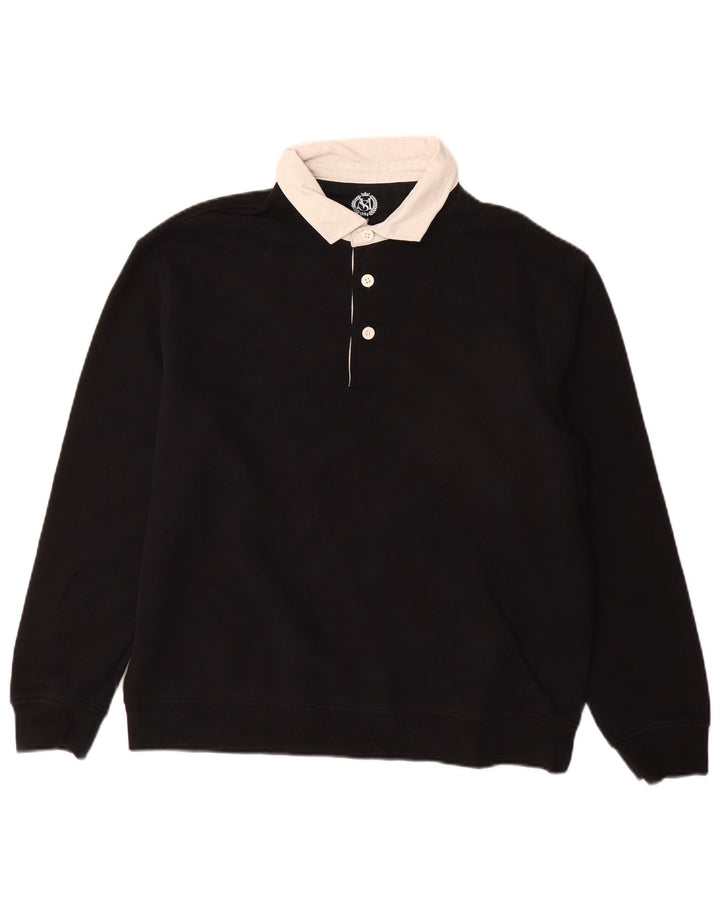Suéter masculino Marks & Spencer com ajuste relaxado grande bloco colorido preto