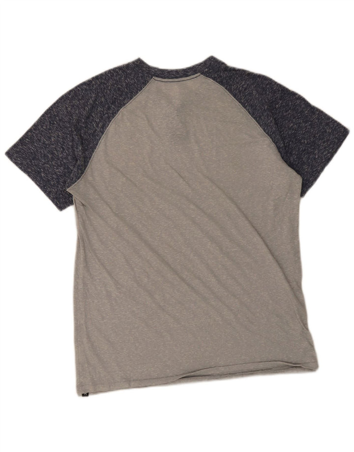 Camiseta masculina Hurley Premium Fit superior cinza médio poliéster colorblock