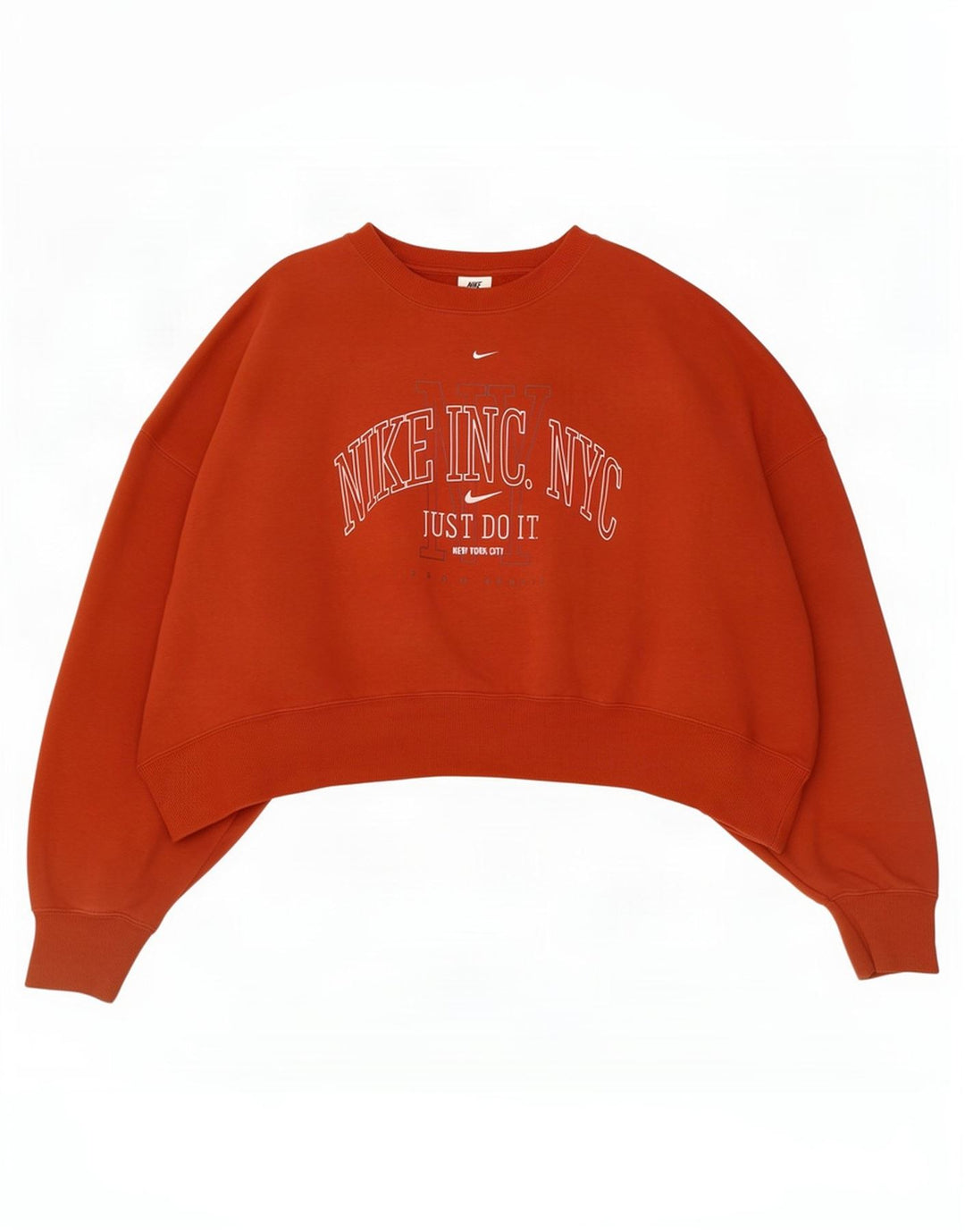 Moletom Nike Feminino Crop Graphic Oversized Jumper UK 16 Grande Vermelho