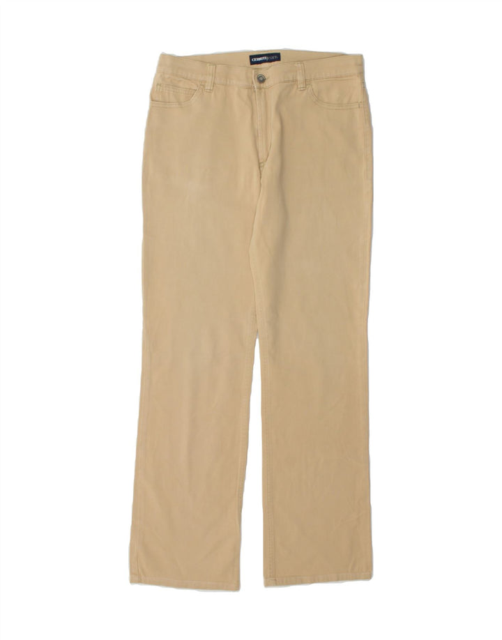 CERRUTI Womens Straight Casual Trousers W32 L32 Beige Cotton Vintage Cerruti and Second-Hand Cerruti from Messina Hembry 