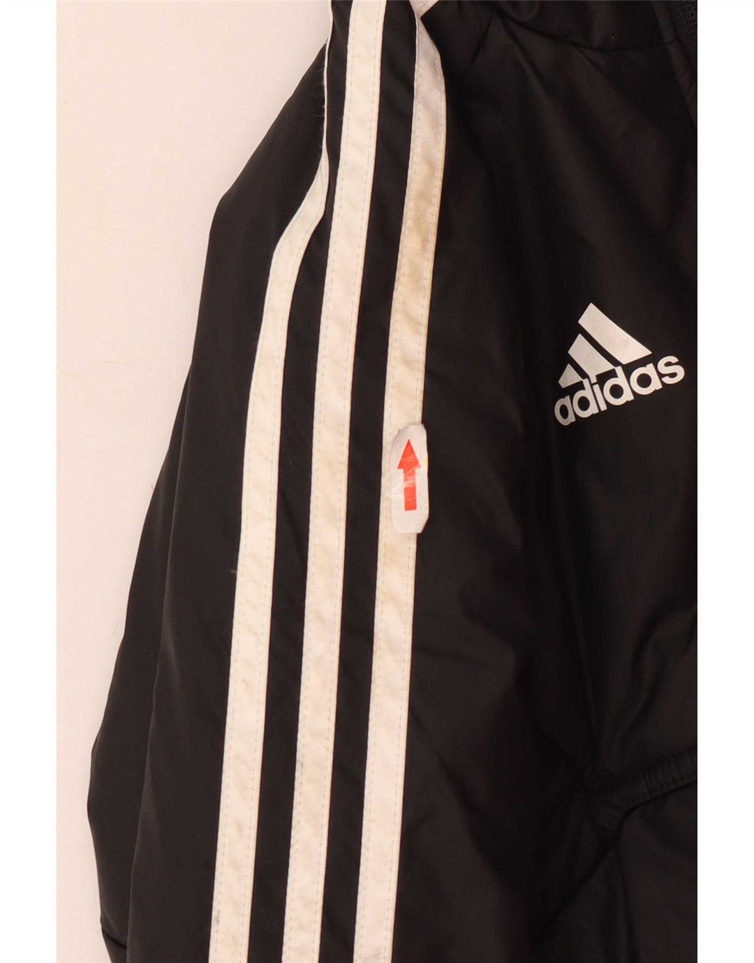 Casaco acolchoado com capuz gráfico Adidas Boys 9-10 anos preto poliéster