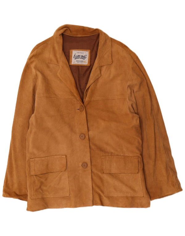 Lavorazione Artigiana Jaqueta Blazer Feminina com 3 Botões UK 14 Médio Bege