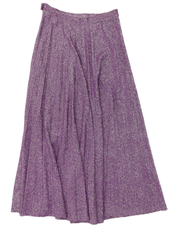 Saia maxi feminina vintage W30 médio roxo manchado