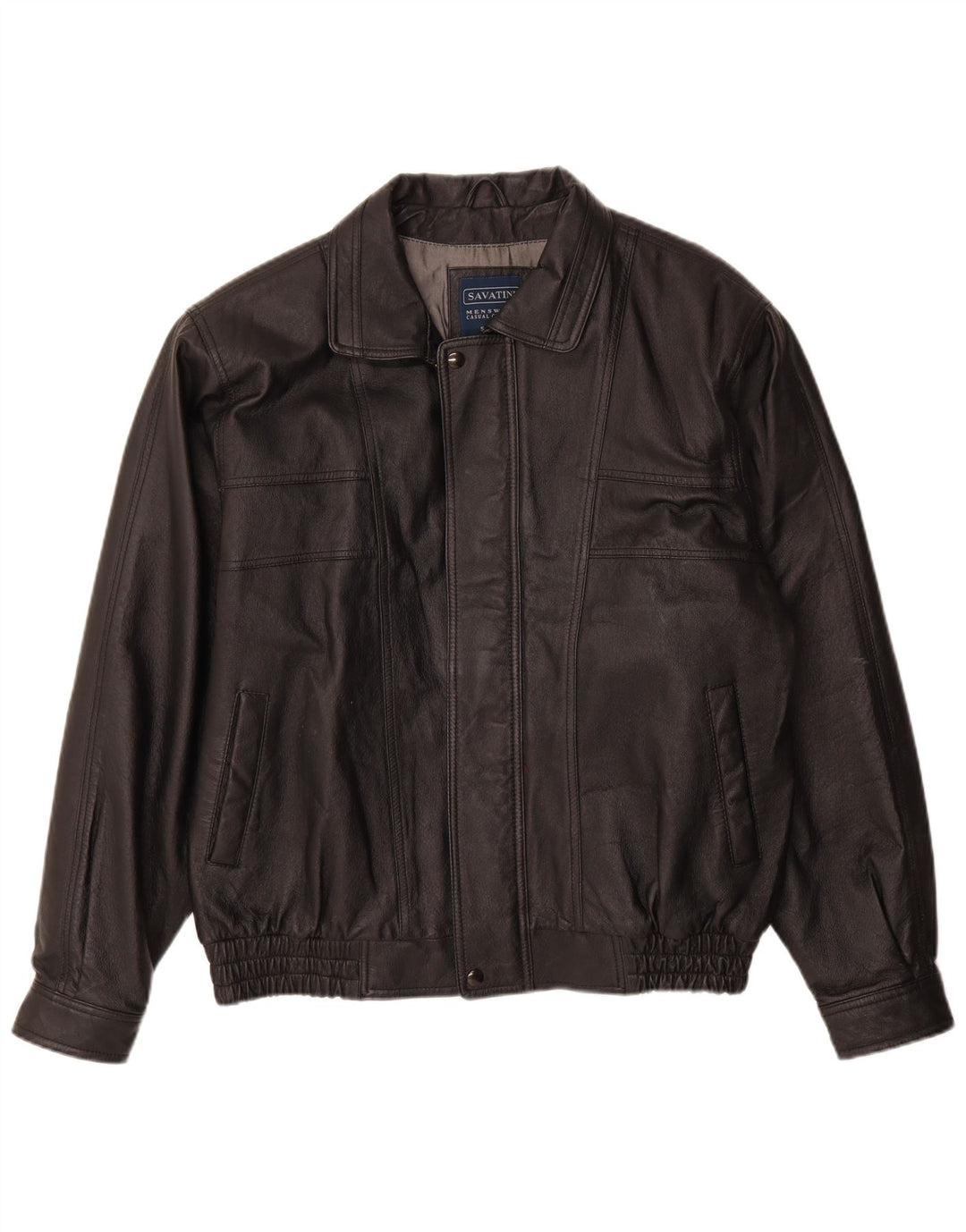 Jaqueta de couro masculina vintage UK 40 grande couro preto