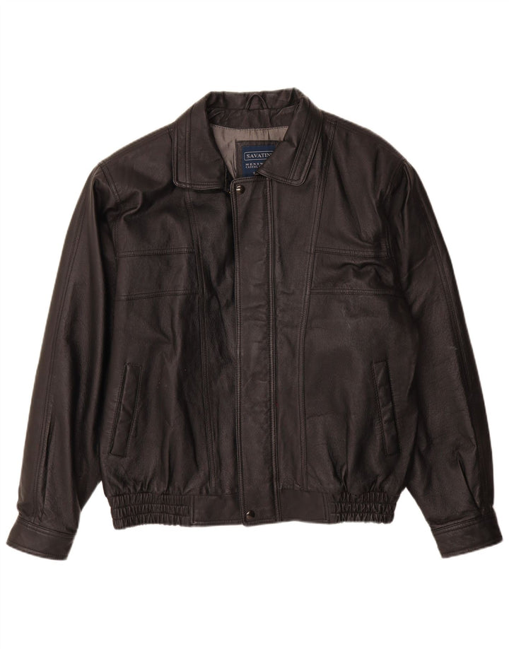 Jaqueta de couro masculina vintage UK 40 grande couro preto