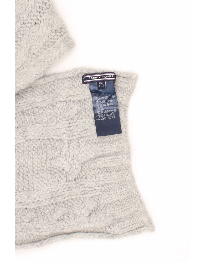 Lenço retangular de malha masculino Tommy Hilfiger tamanho único cinza