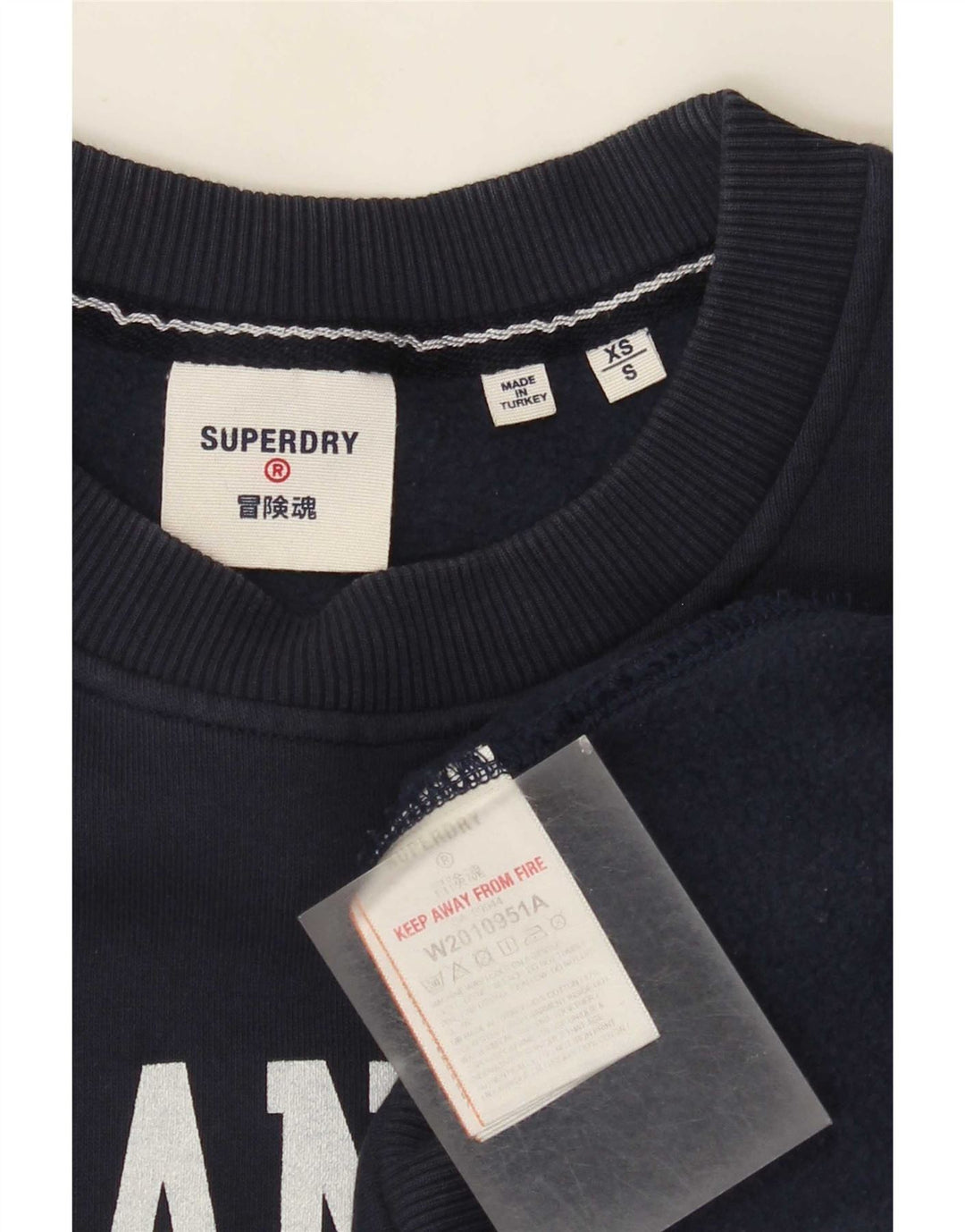 Superdry moletom gráfico masculino jumper pequeno algodão azul marinho