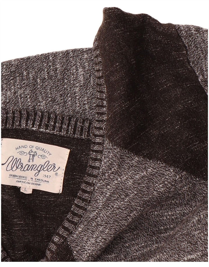 WRANGLER feminino UK 16 grande algodão colorblock cinza