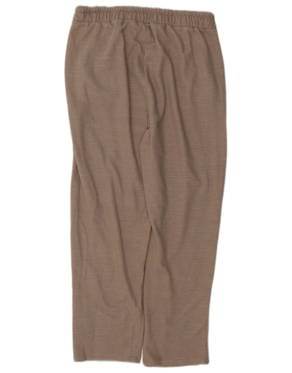 Zara Womens Crop Tracksuit Calças Reino Unido 12 Médio Bege