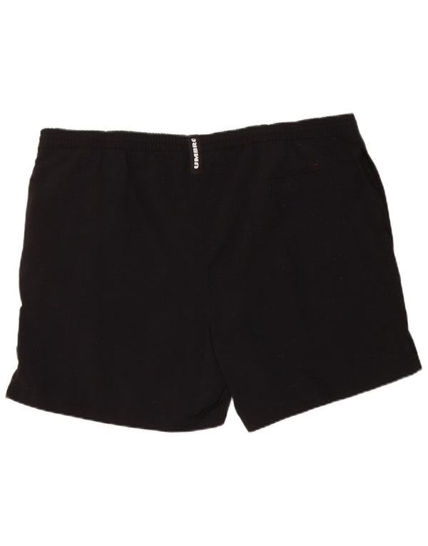 Shorts de banho masculino Umbro grande poliéster preto
