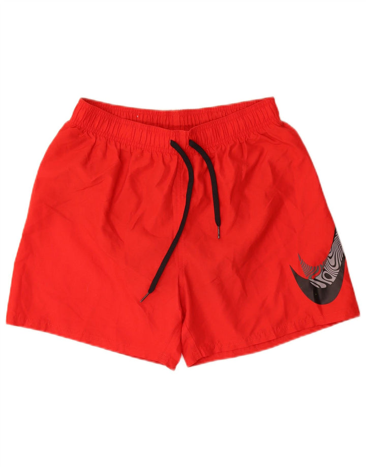 Shorts de natação masculinos Nike Graphic médio vermelho poliéster