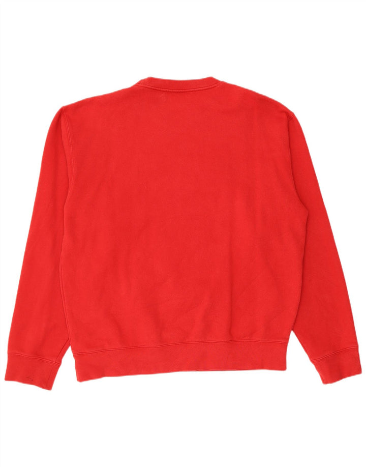 Fila moletom gráfico masculino jumper grande algodão vermelho