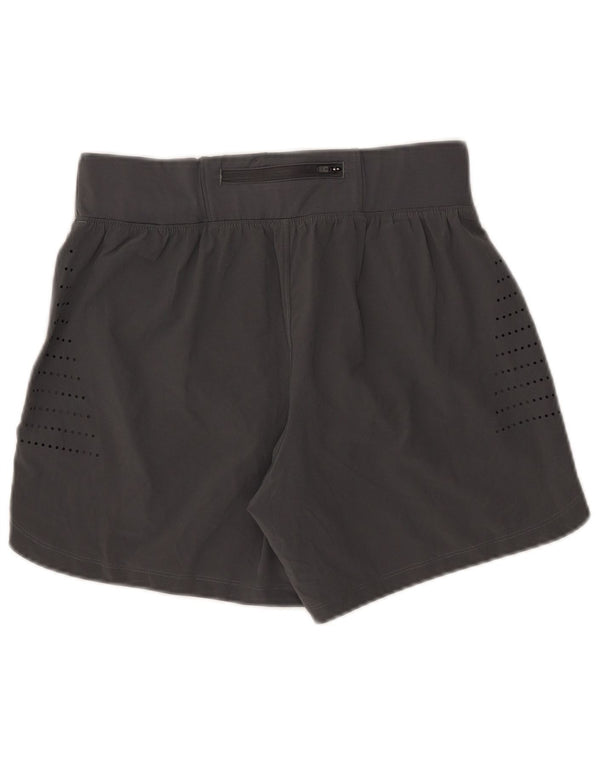 Shorts esportivos femininos Under Armour UK 14 poliéster cinza médio