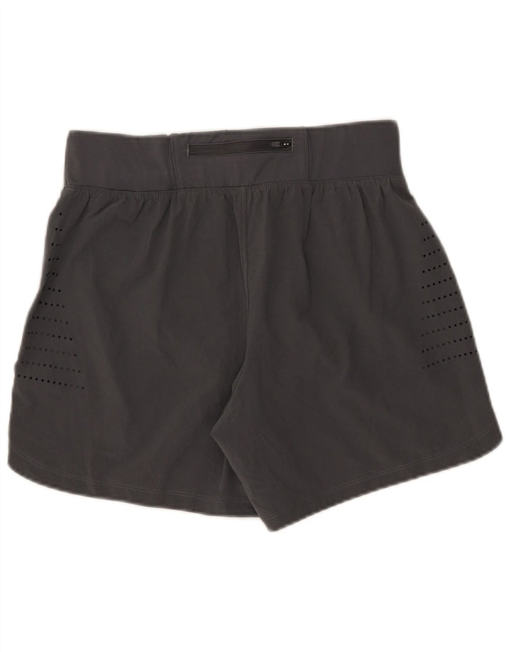 Shorts esportivos femininos Under Armour UK 14 poliéster cinza médio