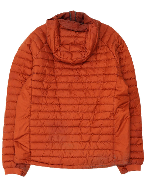 Jaqueta acolchoada com capuz masculina North Ridge UK 40 poliéster marrom grande