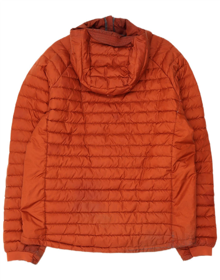 Jaqueta acolchoada com capuz masculina North Ridge UK 40 poliéster marrom grande